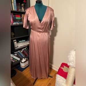 Whimsy + Row Lola Wrap Dress in Blush